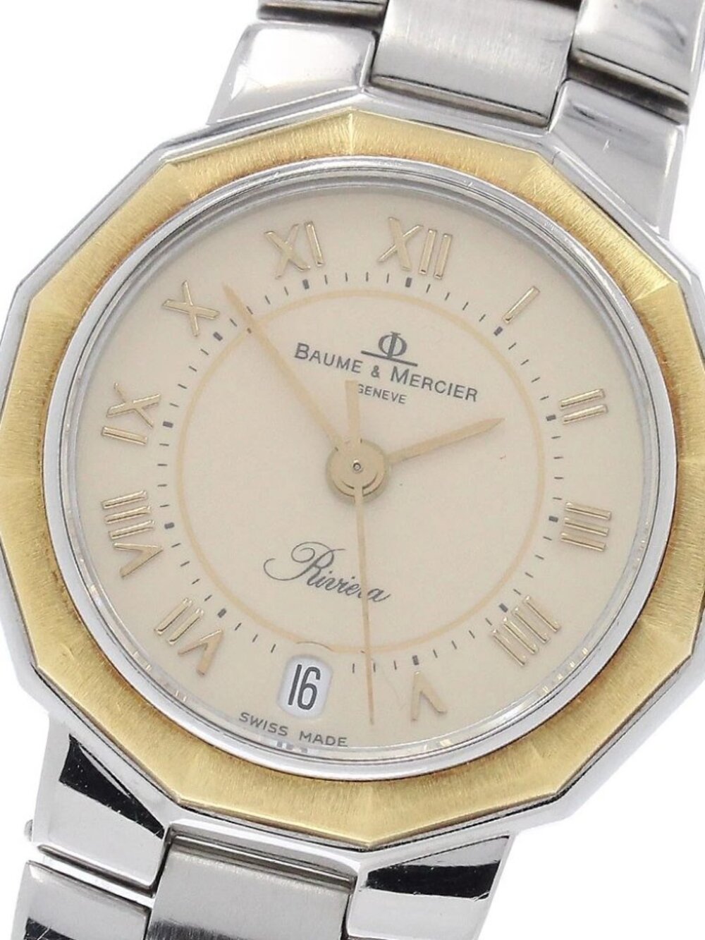 Baume & Mercier Riviera 5231.3 Date gold Dial Quartz Ladies Watch_970117